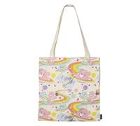 Sac de courses léger et pratique à l'effigie des Care Bears - Sac de courses en tissu réutilisable et confortable avec motif Care Bears