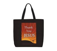 Sac De Courses Merci Jésus Femmes Sac À Bandoulière Personnaliser Avec Poignées Sacs En Toile Pour Femmes, Pour Shopping, Filles, École, Voyage