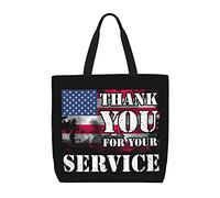 Sac De Courses Merci Pour Votre Service, Journée Patriotique Des Anciens Combattants Sac À Bandoulière En Toile De Grande Capacité Personnaliser Sacs À Main, Pour École, Voyage, Filles, Burea
