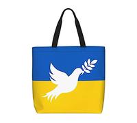 Sac De Courses Paix Pour L'Ukraine Sac À Provisions Avec Poignées De Grande Capacité Sacs En Toile Épaule, Pour Shopping, Burea, Voyage, Femmes