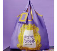 Sac de courses pliable réutilisable avec imprimé lettres et cadre en RPET violet, cadeau Taille UniqueMulticolore,graphique,Lettres,PlantesPolyester