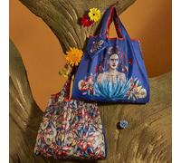 Sac de courses pliable réutilisable en RPET avec motif fleurs et papillons, idéal pour les cadeaux Taille UniqueMulticolore,graphique,PlantesPolyester