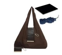 Sac de courses portable - Sac à main pliable avec porte-clés - Sac de transport peu encombrant - Réutilisable - Design léger - Idéal pour les excursions quotidiennes, les excursions alimentaires, le