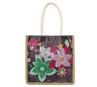 Sac de Courses Reutilisable DIY Diamond Painting Sac à Provisions avec Poignées Sac Fourre-Tout en Toile Pliable Kit de Peinture Diamant Sac à Bandoulière Femme Sacs À Main pour Femmes Fille