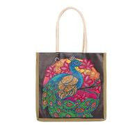Sac de Courses Reutilisable DIY Diamond Painting Sac à Provisions avec Poignées Sac Fourre-Tout en Toile Pliable Kit de Peinture Diamant Sac à Bandoulière Femme Sacs À Main pour Femmes Fille