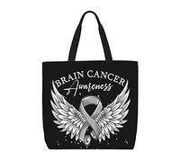 Sac De Courses Sensibilisation Au Cancer Du Cerveau Grand Sac A Main Réutilisable Personnaliser Sacs À Main, Pour École, Filles, Shopping, Femmes