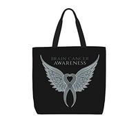 Sac De Courses Sensibilisation Au Cancer Du Cerveau Sac De Shopping Personnaliser De Grande Capacité Sacs En Toile Pour Femmes, Pour Filles, Voyage, École, Burea