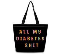 Sac De Courses Tous Mes Désavantages Sac Fourre Tout Femme Lavables Avec Poignées Sacs En Toile Pour Femmes, Pour Tous Les Jours, Filles, Voyage, 50x40cm