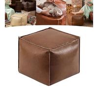 Sac de coussin rembourré non rembourré - 40,6 cm - Repose-pieds - Imperméable - Cube décoratif en cuir - Pour intérieur et extérieur
