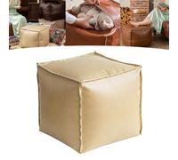 Sac de coussin rembourré non rembourré - 40,6 cm - Repose-pieds - Imperméable - Cube décoratif en cuir - Pour intérieur et extérieur