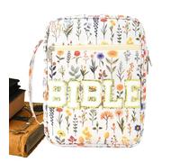Sac de Couverture de la Bible ? Sac fourre-Tout à Lettres Florales, Sac à Main décoratif | Sac à Main d'école, Sac de Voyage chrétien, Organisateur élégant pour Femmes, Adolescentes, Filles, Peut