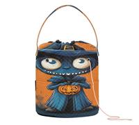 Sac de crochet avec trous pour Halloween Little Monster - Sac de rangement pour outils de tricot