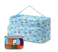 Sac de crochet d'organisateur de fil, organisateur de stockage de fil,Organisateur de fil de conception de trou de sortie de fil | Étui de rangement et support de fil avec poignée de transport renforc