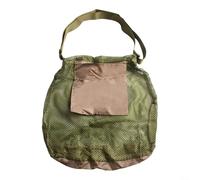 Sac de cueillette de champignons, 42 x 42 cm, sac de récolte en maille avec poche, design respirant pour la cueillette fraîche, sangle réglable pour la randonnée et le camping (vert)