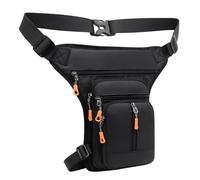 Sac De Cuisse avec Bandeau De Jambe Adjustable | Sacoche de Jambe pour Hommes et Femmes Moto | Pochette Ceinture Étanche à Fermoir Rapide pour Voyage Téléphone Clés Écouteurs sans Fil