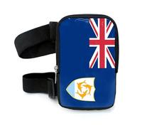 Sac de cuisse avec motif drapeau | Harnais de jambe pour femme | Poche de taille extérieure | Carnaval Randonnée Voyage Sac banane avec sangles réglables, Anguilla, Taille unique, Sac de cuisse