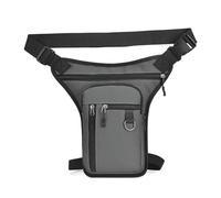 Sac de cuisse d'extérieur pour homme et femme - Sac banane pour moto - Sac à bandoulière résistant à l'eau - Multifonctionnel - Pour la course à pied, Couleur grise., Taille unique