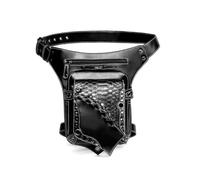 Sac de Cuisse en Cuir PU gaufré de Serpent Punk Unisexe, Pochette Utilitaire Tactique Multi-usages à la Taille/à bandoulière for l'équitation