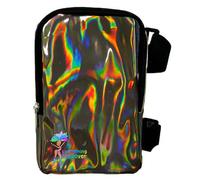 Sac de cuisse holographique | Harnais de jambe pour femme | Poche de taille extérieure | Carnaval Randonnée Voyage Sac banane avec sangles réglables, marron, One Size, Sac de cuisse standard