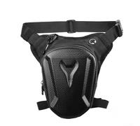 Sac de cuisse pour moto avec coque rigide en EVA, sangles de taille et de jambe réglables, plusieurs compartiments de rangement, idéal pour téléphone, banque d'alimentation, portefeuille et plus