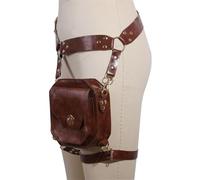 Sac De Cuisse pour Moto | Pochette de Jambe en Cuir PU Style Steampunk Industriel Rétro,Sac De Cuisse Réglable,pour Fitness Voyage randonnée Course équitation Marche Travail