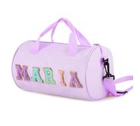 Sac de Danse personnalisé pour Filles, Sac de Sport personnalisé avec nom, Sac polochon Lettre Chenille, Sac de Pom-Pom Girl Rose pour Filles