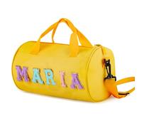 Sac de Danse personnalisé pour Filles, Sac de Sport personnalisé avec nom, Sac polochon Lettre Chenille, Sac de Pom-Pom Girl Rose pour Filles