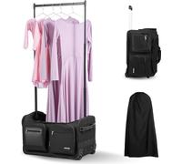 Sac de danse VEVOR avec portemanteau 620x450x380 mm, bagage à roulettes avec prise USB et rideau anti-regards, sac à roulettes pour un rangement facile, idéal pour les voyages et les compétitions, noi