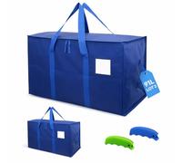 Sac de Déménagement Grand Format XL 91L [Lot de 2] Sacs de Rangement Solides (Vêtements, Couettes) - Alternative aux Cartons Déménagement & Moving Box - Grand Sac à Double Zip & Poignées Renforcées