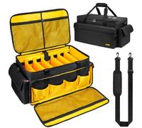 Sac de DJ, sac de transport pour équipement de DJ, sac de rangement de câbles DJ avec séparateurs amovibles et fond rembourré, sac de musique de voyage pour équipement DJ professionnel, équipement