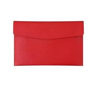 Sac de documents,Mallette,Paquet de fichiers A4, B5, A5, A6,Sac à documents professionnels,Grande capacité,Imperméable et résistant à l'humidité,Fait de cuir (Rouge, A6)