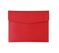 Sac de documents,Mallette,Paquet de fichiers A4, B5, A5, A6,Sac à documents professionnels,Grande capacité,Imperméable et résistant à l'humidité,Fait de cuir (Rouge, A5)