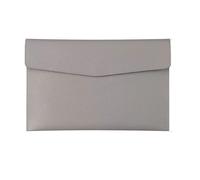 Sac de documents,Mallette,Paquet de fichiers A4, B5, A5, A6,Sac à documents professionnels,Grande capacité,Imperméable et résistant à l'humidité,Fait de cuir (Gris, A6)