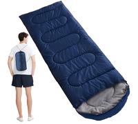 Sac de Dormir Extra Large pour Adultes, 2-3 Saisons, 0,7 KG - 2,4 KG Légers, 210 Cm*75 CM, pour la Randonnée, la Randonnée en Sac à Dos et Le Camping，Navy，Navy