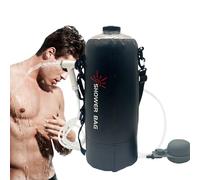 Sac de douche de camping en plein air, sac de douche de camping portable, sac de douche pliable | Kit d'outils de chauffage solaire de 12 L avec tuyau et pommeau de douche amovibles, équipement de