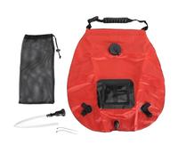 Sac de Douche de Camping Solaire, Sac de Douche Portable avec thermomètre pour activités de Plein air (Rouge)