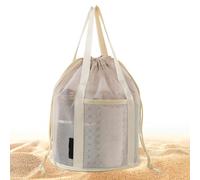Sac de Douche en Maille, Sac Cabas Léger pour Salle De Bain, Poche Organisatrice Structure Panier Multi-Usage Voyage Camping Piscine Été