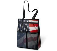 Sac de douche portable à suspendre avec drapeau américain pour voyage, gym, camping, plage, salle de bain, dortoir