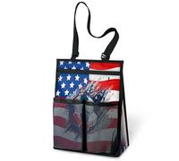 Sac de douche portable à suspendre avec drapeau américain pour voyage, gym, camping, plage, salle de bain, dortoir