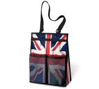 Sac de douche portable à suspendre avec drapeau du Royaume-Uni abstrait pour voyage, gym, camping, plage, salle de bain, dortoir