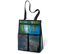Sac de douche portable à suspendre avec palmier de plage pour voyage, gym, camping, plage, salle de bain, dortoir
