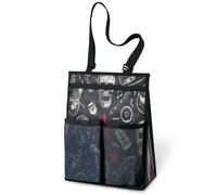 Sac de douche portable à suspendre sur le thème du crâne de roche pour voyage, gym, camping, plage, salle de bain, dortoir