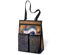 Sac de douche portable égyptien Horus Eye - Sac fourre-tout en papyrus égyptien à suspendre pour voyage, gym, camping, plage, salle de bain, dortoir