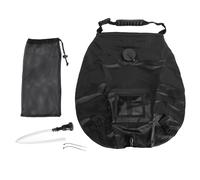 Sac de douche solaire 20 L avec poignée, chauffage solaire, sac de douche portable avec thermomètre arrière pour camping en plein air, randonnée, plage, noir