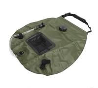 Sac de douche solaire 20 L avec poignée, chauffage solaire, sac de douche portable avec thermomètre arrière pour camping en plein air, randonnée, plage, vert OD