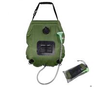 Linxor – Sac de douche solaire 20 L pour camping et jardin – Vert kaki
