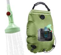 Sac de douche solaire Camping 20L, Sac à eau solaire Douche à main Tuyau de douche portable, Chauffage solaire de douche en plein air pour la randonnée d'été