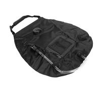 Sac de douche solaire de 20L avec poignée, 47x50cm, noir, portable pour camping en plein air