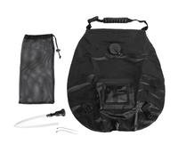 Sac de Douche Solaire Portable Chauffage Solaire Camping Basse de Douche 20L Grande Capacité Sac de Stockage d'eau avec Thermomètre pour Camping en Plein Air Randonnée Plage PVC Matériel 47x50cm (Noir