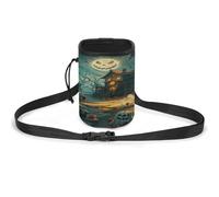 Sac de dressage léger pour animaux de compagnie, imprimé art d'Halloween abandonné, sac de dressage polyvalent pour animaux de compagnie, accessoire élégant idéal pour promener le chien